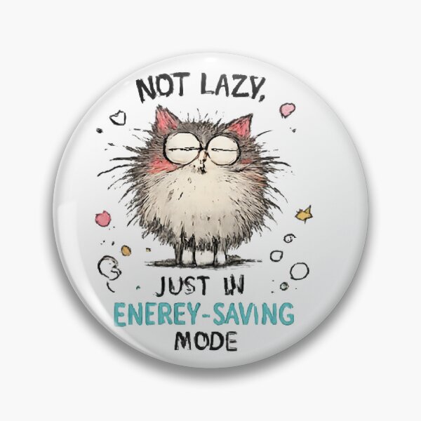 Item preview, A fluffy cat running on minimum power and maximum attitude. Perfect for introverts, cat lovers, and professional relaxers. designed and sold by vansaidshop ⭐⭐⭐⭐⭐.