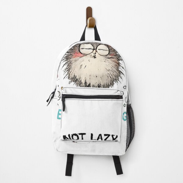 Item preview, A fluffy cat running on minimum power and maximum attitude. Perfect for introverts, cat lovers, and professional relaxers. designed and sold by vansaidshop ⭐⭐⭐⭐⭐.