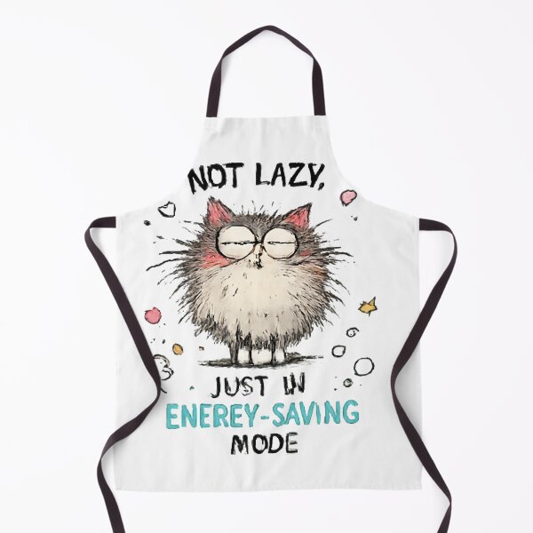 Item preview, A fluffy cat running on minimum power and maximum attitude. Perfect for introverts, cat lovers, and professional relaxers. designed and sold by vansaidshop ⭐⭐⭐⭐⭐.