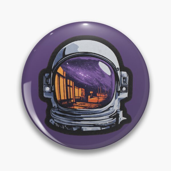 Item preview, Astronaut Helmet Living Room Galaxy Reflection Surreal Design designed and sold by BooDesignStudio.