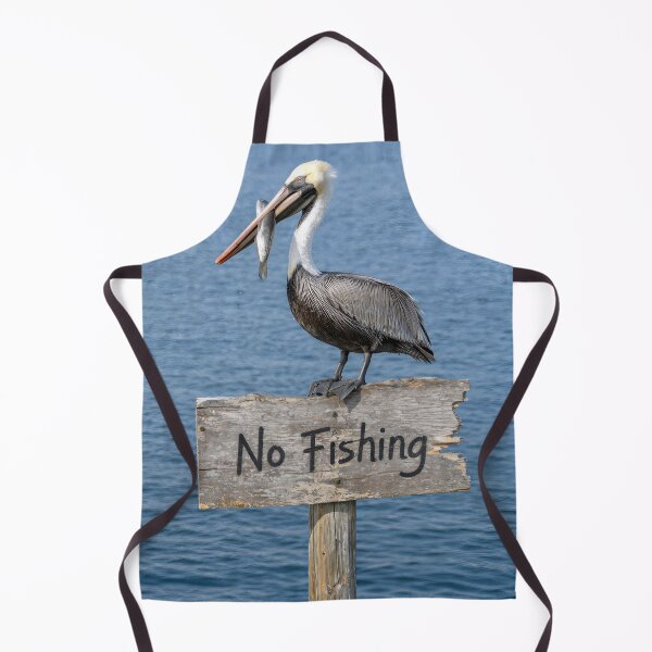 Item preview, Pelican On No Fishing Sign designed and sold by Maria Dryfhout.
