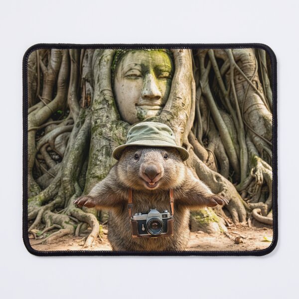 Item preview, Wombat on World Tour Visits Angkor Wat designed and sold by Tridentulus.