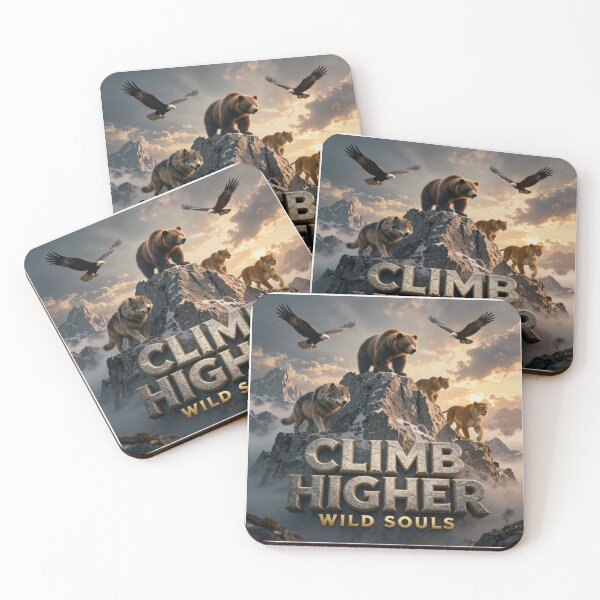Item preview, Climb Higher Wild Souls Mountain Wildlife Art designed and sold by DervoTeck2767.
