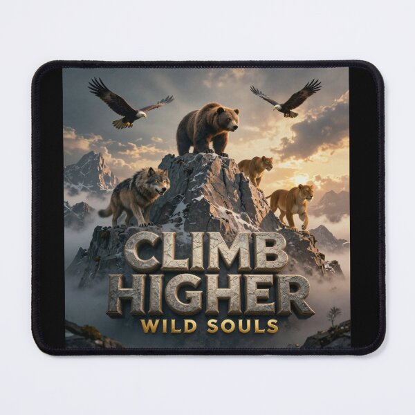 Item preview, Climb Higher Wild Souls Mountain Wildlife Art designed and sold by DervoTeck2767.
