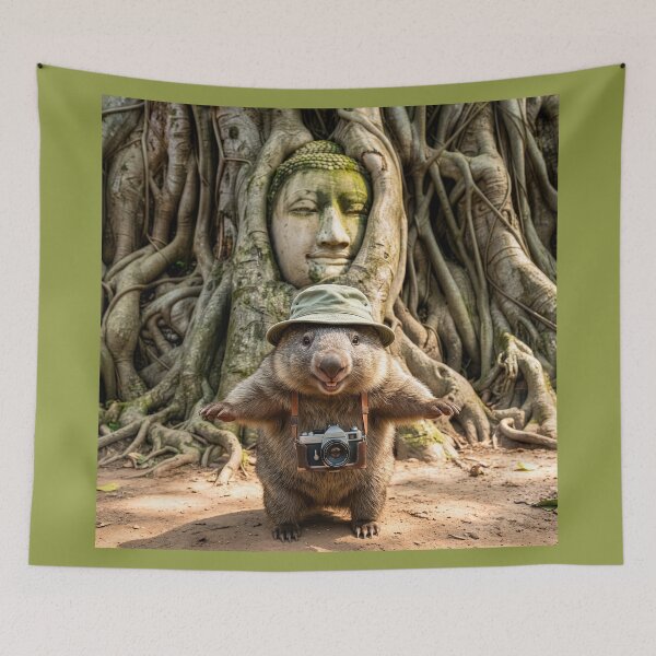 Item preview, Wombat on World Tour Visits Angkor Wat designed and sold by Tridentulus.
