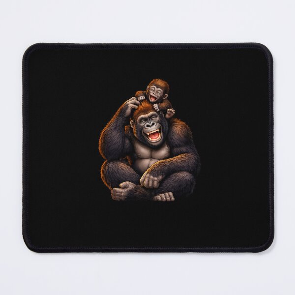 Item preview, Gorilla Father And Baby: Funny Joyful Wildlife Father's Day Gift designed and sold by TheAngelHeart.