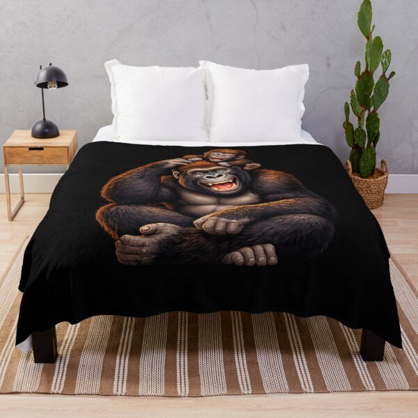 Item preview, Gorilla Father And Baby: Funny Joyful Wildlife Father's Day Gift designed and sold by TheAngelHeart.