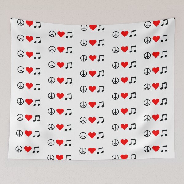 Item preview, PEACE LOVE MUSIC designed and sold by Pabhas.