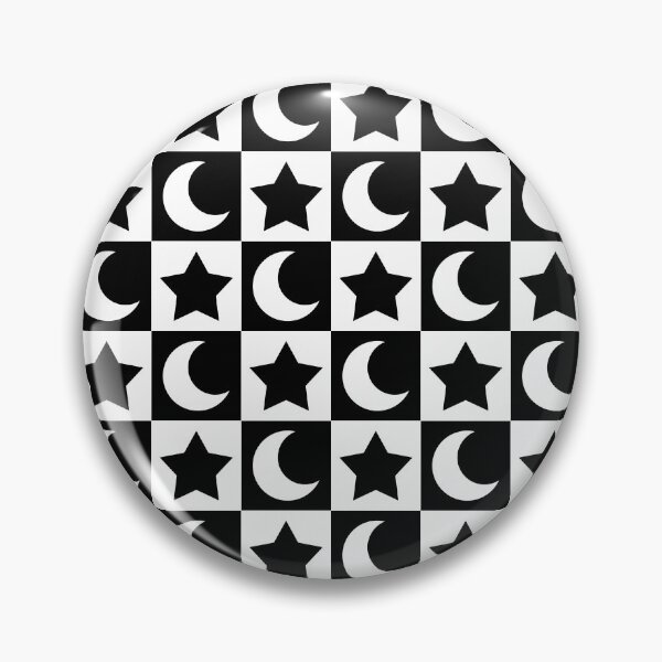 Item preview, Black & white crescent moon and stars designed and sold by Mint + Midnight.