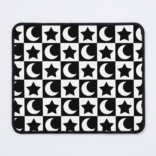 Item preview, Black & white crescent moon and stars designed and sold by Mint + Midnight.