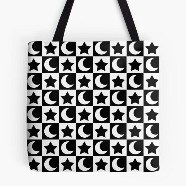 Item preview, Black & white crescent moon and stars designed and sold by Mint + Midnight.