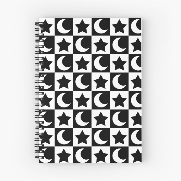 Item preview, Black & white crescent moon and stars designed and sold by Mint + Midnight.