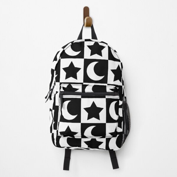 Item preview, Black & white crescent moon and stars designed and sold by Mint + Midnight.