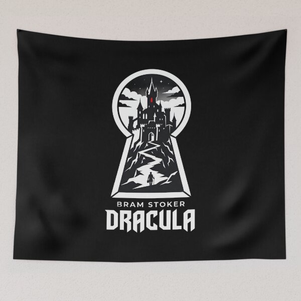 Item preview, Bram Stoker Dracula Keyhole View Castle Mountain Art designed and sold by Fenay Designs.