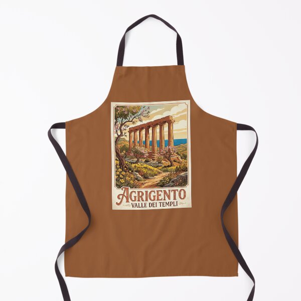 Item preview, Agrigento Sicily Vintage Travel Poster Temple Of Hercules designed and sold by RetroRewind Studio.
