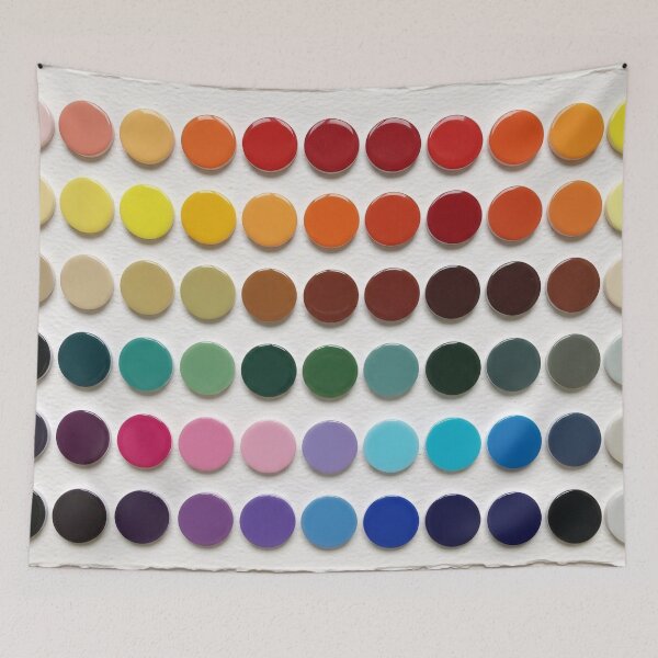 Item preview, Colorful Felt Circle Grid designed and sold by PixorStudio.