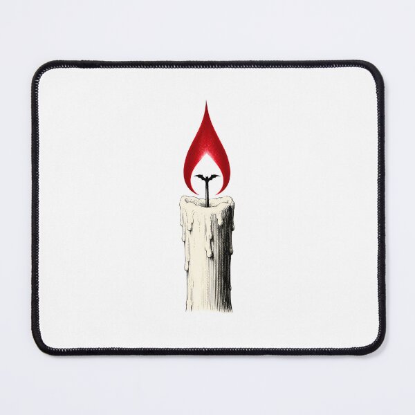 Item preview, Dracula Burning Candle Red Bat Flame Gothic Horror Art designed and sold by Fenay Designs.