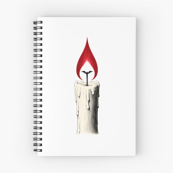 Item preview, Dracula Burning Candle Red Bat Flame Gothic Horror Art designed and sold by Fenay Designs.
