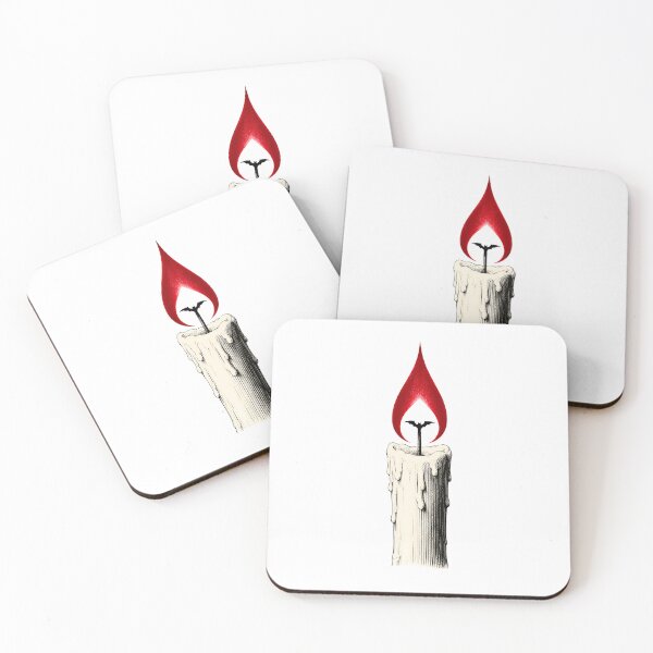 Item preview, Dracula Burning Candle Red Bat Flame Gothic Horror Art designed and sold by Fenay Designs.