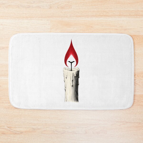 Item preview, Dracula Burning Candle Red Bat Flame Gothic Horror Art designed and sold by Fenay Designs.