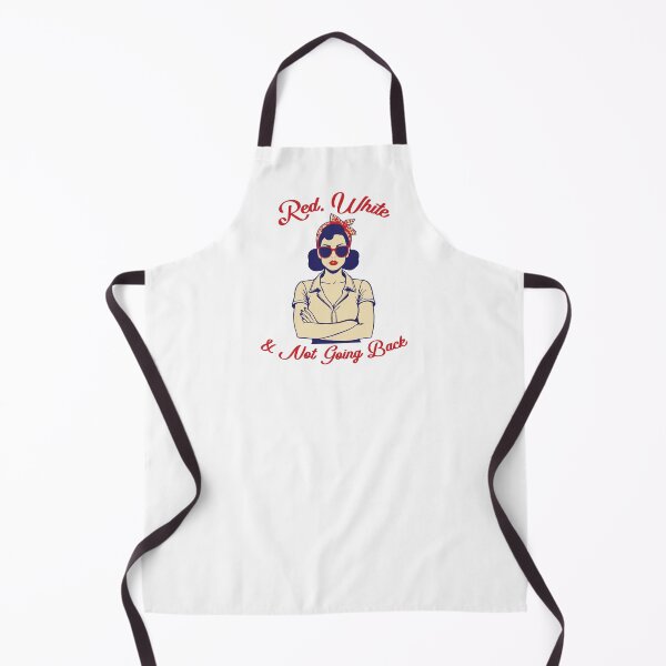 Item preview, Red, White & Not Going Back | Retro Patriotic Feminist Pinup designed and sold by Hallowed Artistry.