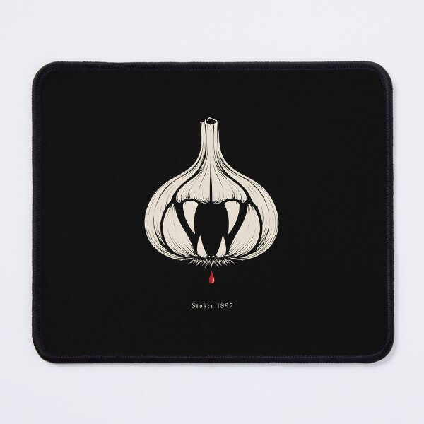 Item preview, Garlic Bulb Vampire Fangs Dracula Stoker 1897 Horror Art designed and sold by Fenay Designs.
