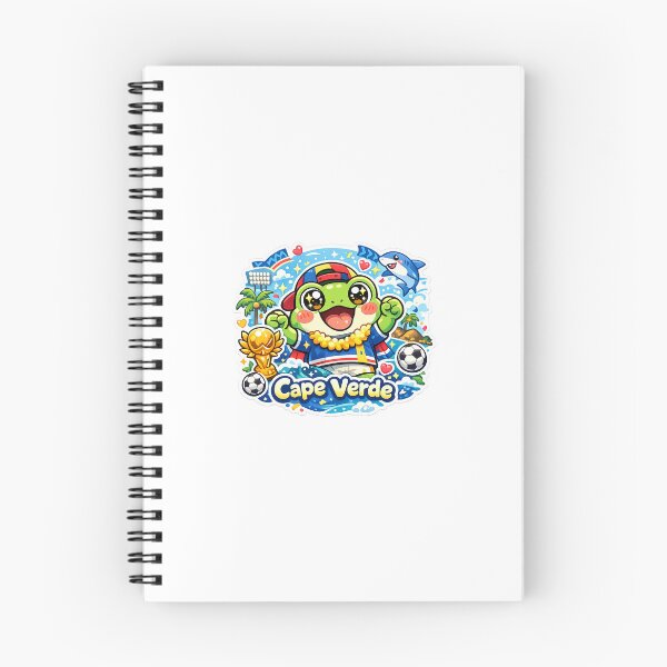Artikelvorschau, Cape Verde Kawaii Frosch Fußball Fan Sticker entworfen und verkauft von Cozy404Lab.