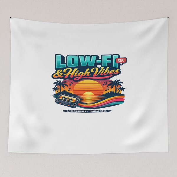 Item preview, Low-Fi Sunset Vibes Retro Cassette Aesthetic designed and sold by Dresut.