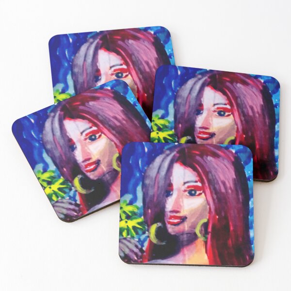 Item preview, Cute Red hair Anime Girl Portrait  | Acrylics Aesthetic pretty girl tshirt  designed and sold by Shukasya-Arts.