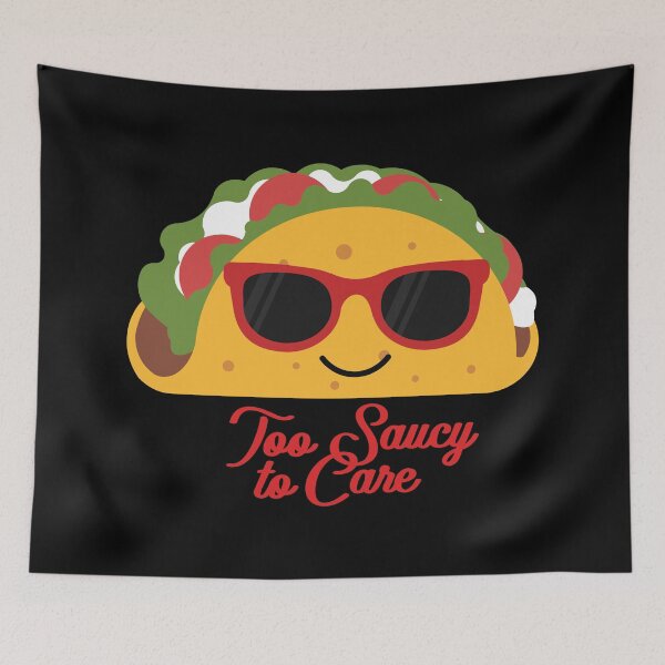 Item preview, Too Saucy to Care Funny Taco Shirt | Cool Smiling Taco with Sunglasses designed and sold by Hallowed Artistry.