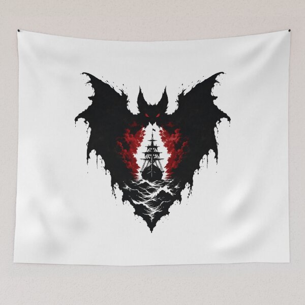 Item preview, Dracula Demeter Vampire Bat Stormy Sea Horror Graphic designed and sold by Fenay Designs.