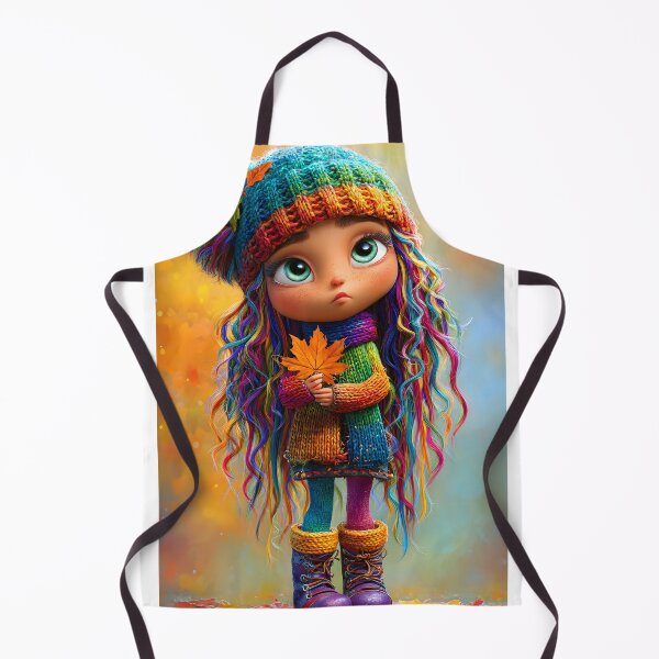Item preview, Colorful Girl in Autumn with Leaves and Hat designed and sold by Artessie.