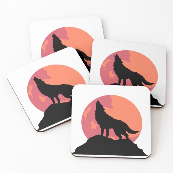 Item preview, Wolf Howling at Moon Silhouette Vector Art designed and sold by vibecraft_studio2.