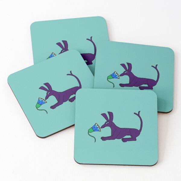 Item preview, Recumbent Set-Animal With Blue Lotus (Purple) designed and sold by Lord of the Oasis Designs.