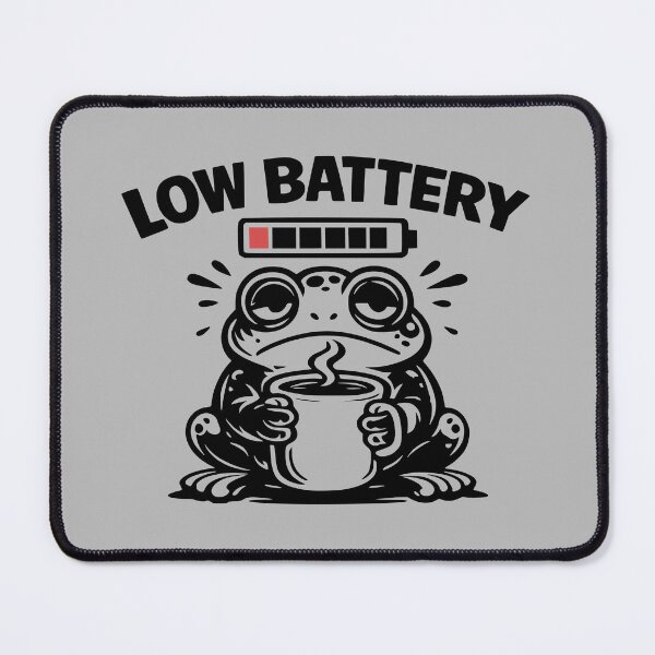 Item preview, Low Battery Frog Cute Burnout Design designed and sold by MavtM.