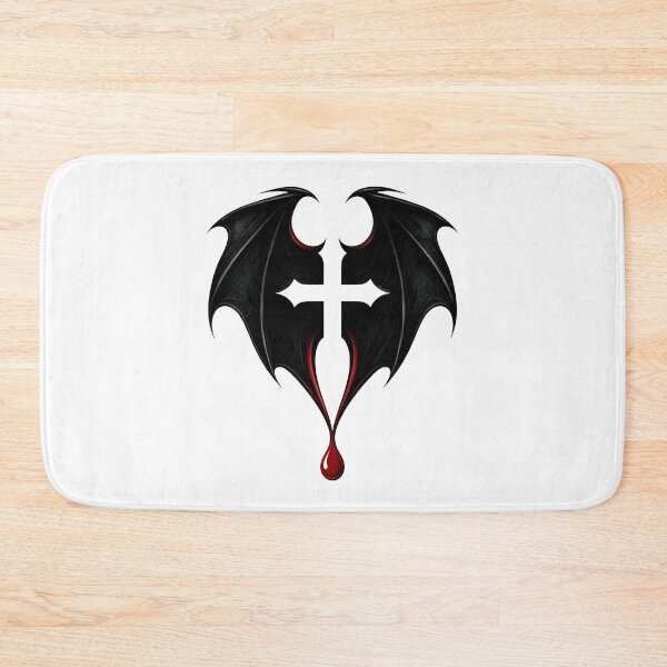 Item preview, Gothic Bat Wings Holy Cross Blood Drop Vampire Defense designed and sold by Fenay Designs.