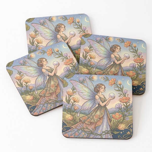 Item preview, Enchanted Garden Fairy in Whimsical Botanical Twilight designed and sold by MoonwoodStudio.