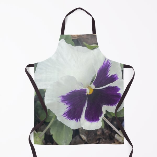 Item preview, White and Purple Pansy Viola Flower Macro Photography designed and sold by greyforaday.