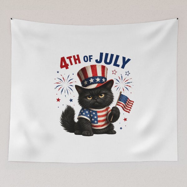 Item preview, 4th of July Floof Cat designed and sold by lumar23.
