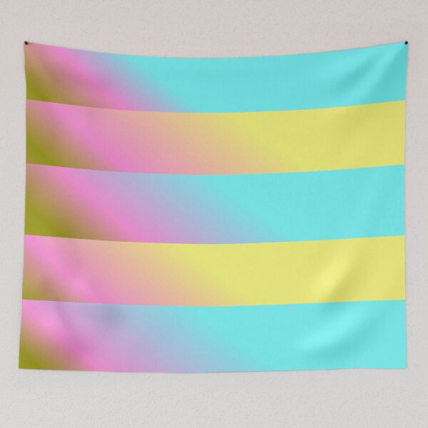 Item preview, Cyan Yellow Striped Glossy Diagonal Card designed and sold by IntelliMindDesigns.