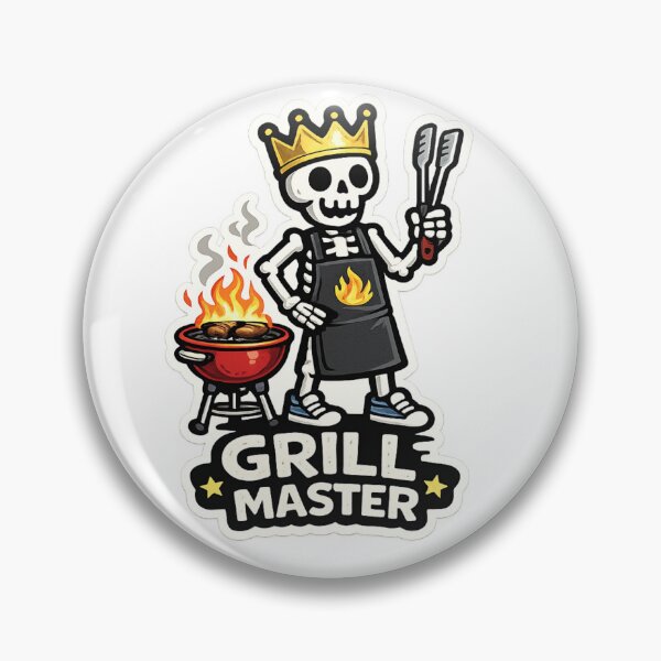 Item preview, Grill Master Skeleton BBQ T-Shirt Design designed and sold by Dudek Originals.