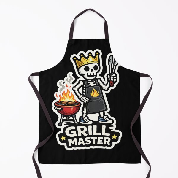 Item preview, Grill Master Skeleton BBQ T-Shirt Design designed and sold by Dudek Originals.