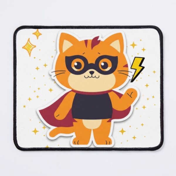 Item preview, Super Meow Hero Cat designed and sold by BRIGHT LITTLE STUDIO.