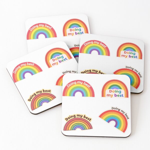 Item preview, Doing my best rainbow sticker pack designed and sold by MendaciousMina.