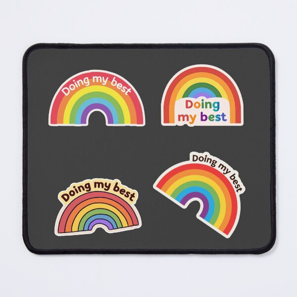 Item preview, Doing my best rainbow sticker pack designed and sold by MendaciousMina.