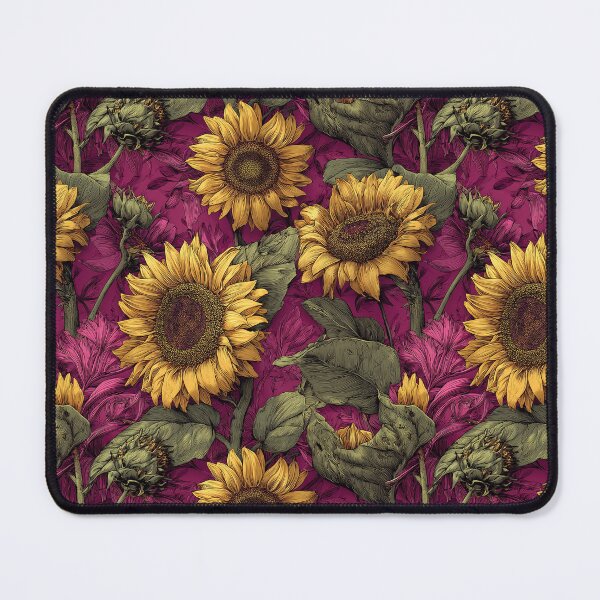 Item preview, Ornamental Sunflower Texture - Flower Bouquet Pattern - Housewarming Gift Ideas designed and sold by RoyalStarsPatts.