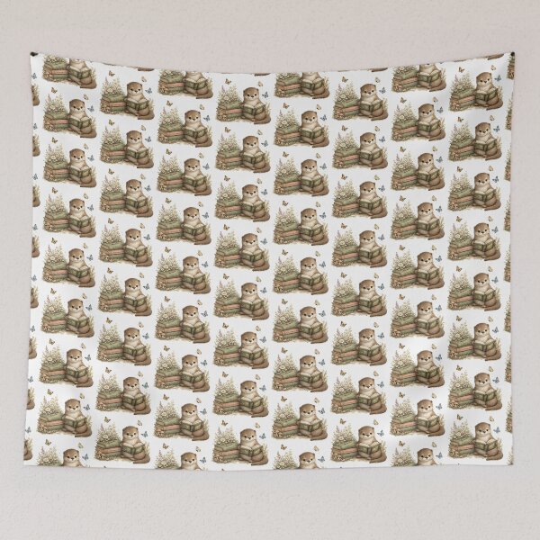 Item preview, Cute Reading Otter – Whimsical Book Lover Art designed and sold by Clothes With Smiling Animals Walt Gral.