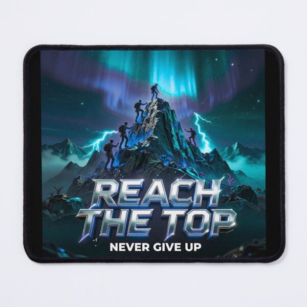 Item preview, Reach The Top Never Give Up Motivation Art designed and sold by DervoTeck2767.