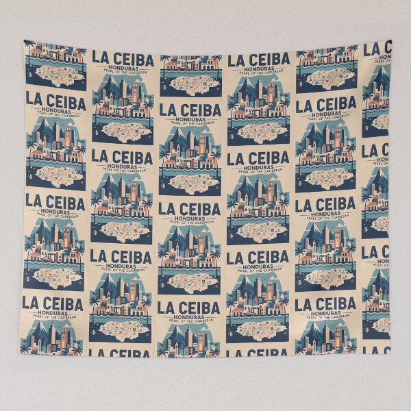 Item preview, La Ceiba Honduras 1950s Vintage Travel Tourism designed and sold by TravelersGems.