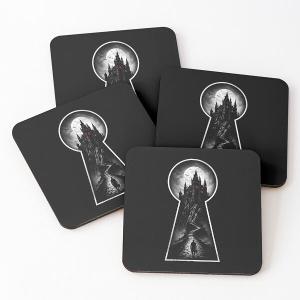 Item preview, Castle Dracula Keyhole View Gothic Horror Fantasy Illustration designed and sold by Fenay Designs.